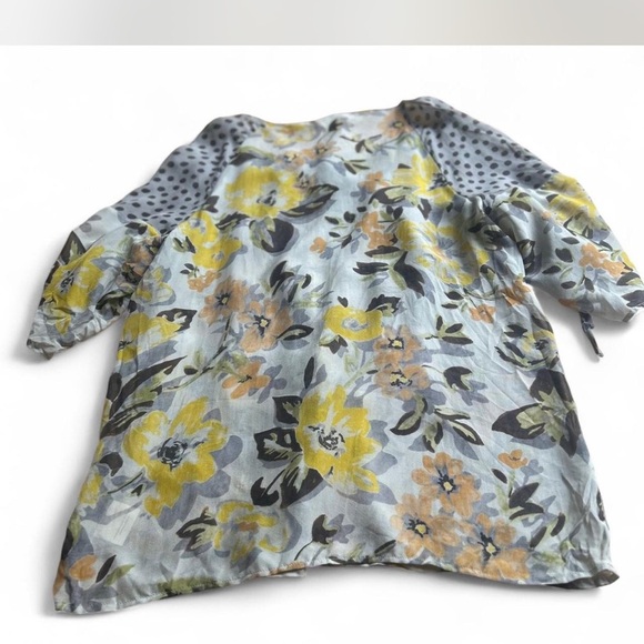 Anthropologie |Edmé & Esylltel 100% Silk Whimsical Floral Sheer Blouse Size - Picture 6 of 8